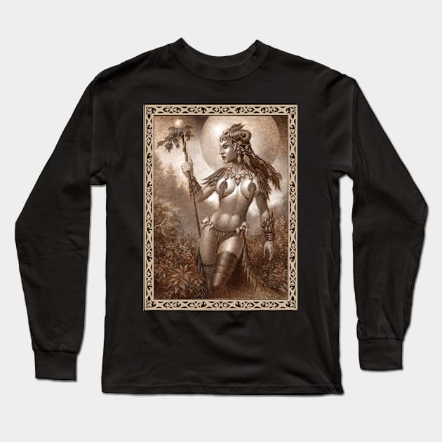 Goddess of Nature Long Sleeve T-Shirt by Paul_Abrams